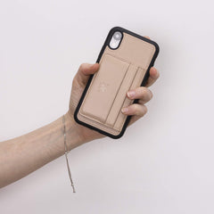 Pisa Snap On Leather Wallet Case with Stand for iPhone XR