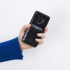 Funda tipo billetera de cuero Cosa Snap On para Samsung Galaxy S9