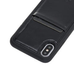 Funda tipo billetera de cuero Capri Snap On para iPhone X