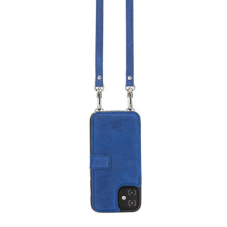 Fermo Funda de cuero para teléfono con billetera cruzada para iPhone 12 Mini