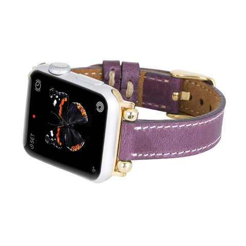 Correa delgada de cuero Foggia para Apple Watch