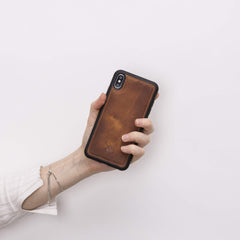 Funda de cuero Lucca Snap On para iPhone XS Max