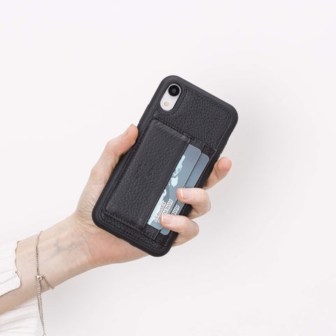 Pisa Snap On Leather Wallet Case with Stand for iPhone XR