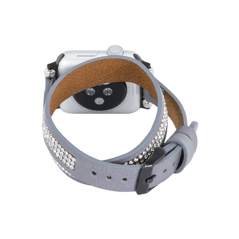 Livorno Leather Double Wrap Band Strap for Apple Watch