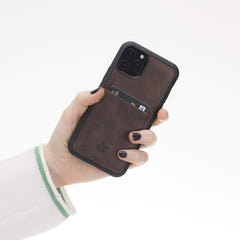 Funda tipo billetera de cuero Capri Snap On para iPhone 11 Pro