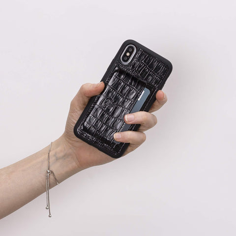 Pisa Snap On Leather Wallet Case with Stand for iPhone X