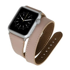 Serena Leather Double Wrap Band Strap for Apple Watch