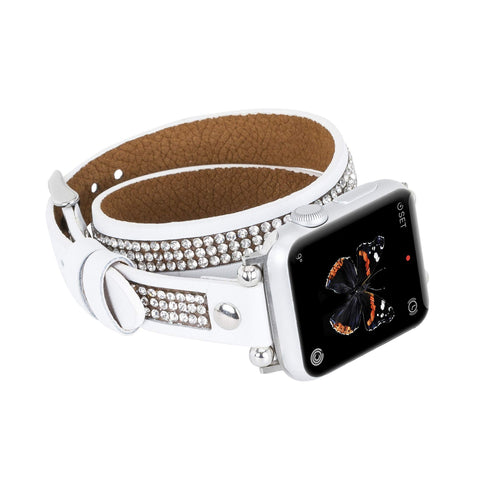 Livorno Leather Double Wrap Band Strap for Apple Watch