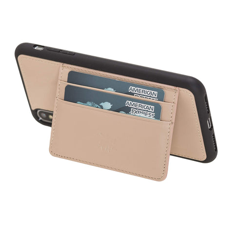 Pisa Snap On Leather Wallet Case with Stand for iPhone XS Max