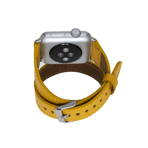 Correa de cuero Serena con doble envoltura para Apple Watch