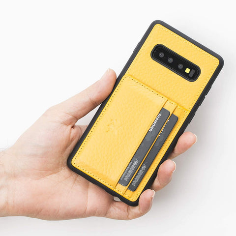 Pisa Snap On Leather Wallet Case with Stand for Samsung Galaxy S10 Plus