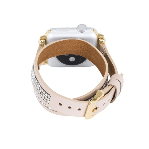 Livorno Leather Double Wrap Band Strap for Apple Watch