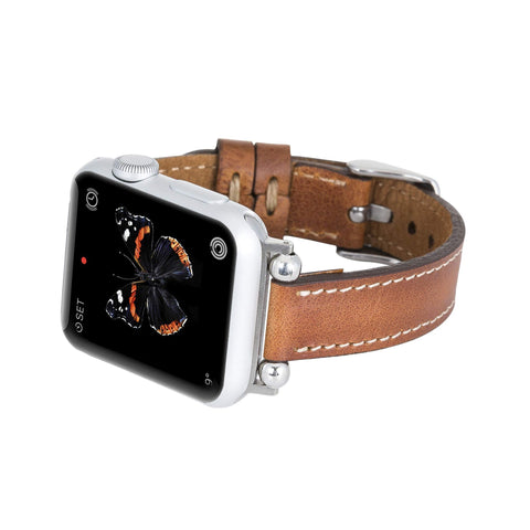 Correa delgada de cuero Foggia para Apple Watch