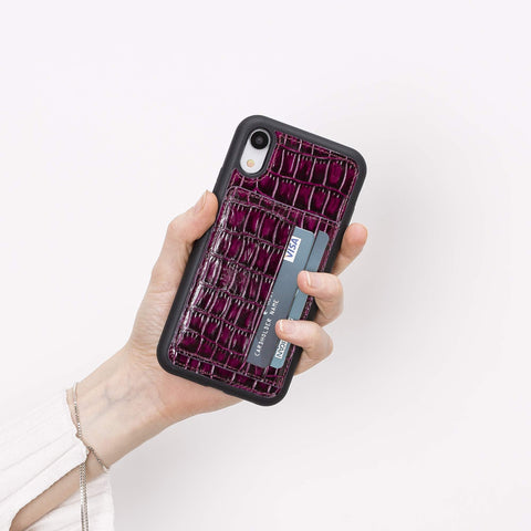 Pisa Snap On Leather Wallet Case with Stand for iPhone XR