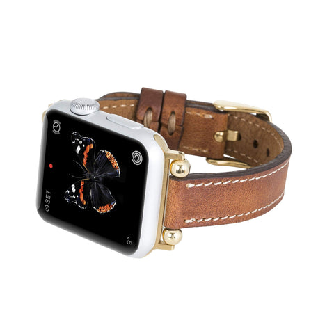 Correa delgada de cuero Foggia para Apple Watch