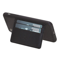 Funda tipo billetera de cuero Pisa Snap On con soporte para iPhone XS Max