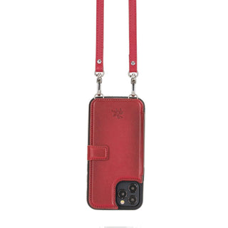 Fermo Funda de cuero para teléfono con billetera cruzada para iPhone 12 Pro Max