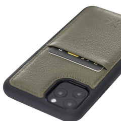 Funda tipo billetera de cuero Capri Snap On para iPhone 11 Pro