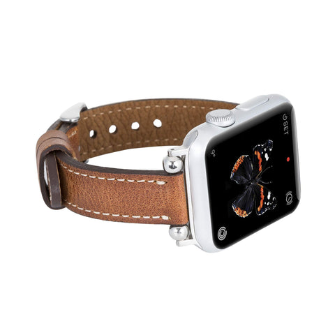 Correa delgada de cuero Foggia para Apple Watch