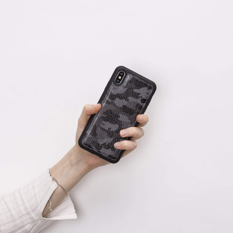Funda de cuero Lucca Snap On para iPhone XS Max