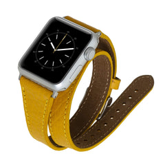 Serena Leather Double Wrap Band Strap for Apple Watch