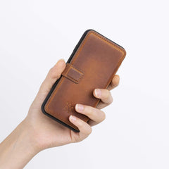 Verona Funda tipo billetera delgada de cuero con bloqueo RFID para iPhone 6S