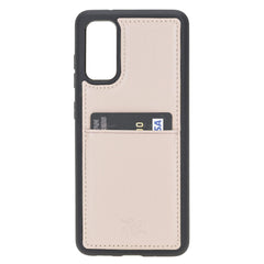 Funda tipo billetera de cuero Capri Snap On para Samsung Galaxy S20