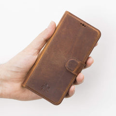 Funda tipo billetera de cuero con bloqueo RFID Florence para Samsung Galaxy S10