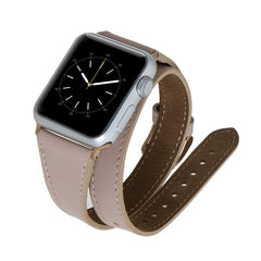 Serena Leather Double Wrap Band Strap for Apple Watch