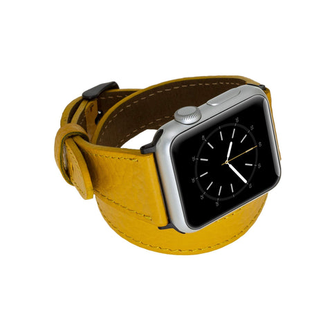 Correa de cuero Serena con doble envoltura para Apple Watch