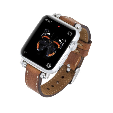 Correa delgada de cuero Foggia para Apple Watch