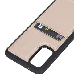 Funda tipo billetera de cuero Capri Snap On para Samsung Galaxy S20