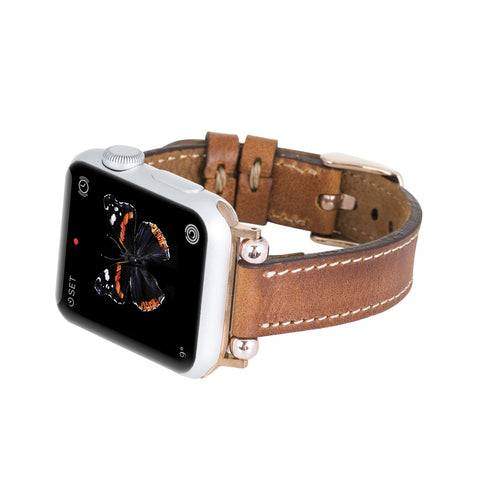 Correa delgada de cuero Foggia para Apple Watch