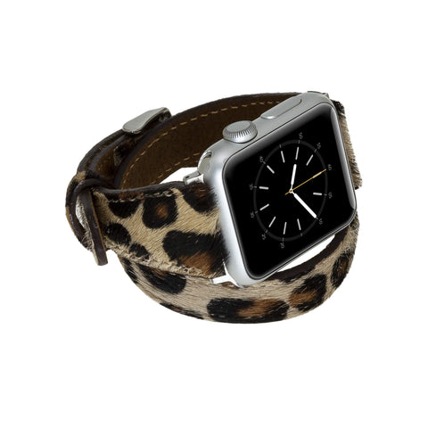 Correa de cuero Serena con doble envoltura para Apple Watch