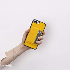 Funda tipo billetera de cuero Pisa Snap On con soporte para iPhone 8 Plus