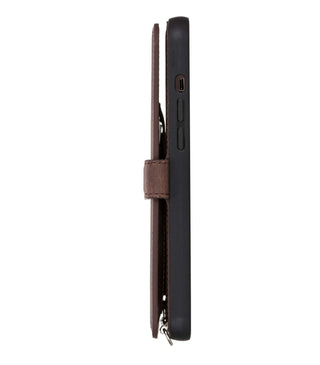 Fermo Funda de cuero para teléfono con billetera cruzada para iPhone 12 Pro Max