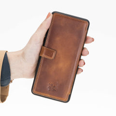 Verona Funda tipo billetera delgada de cuero con bloqueo RFID para Samsung Galaxy S20 Plus