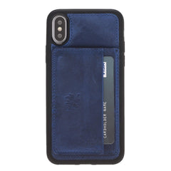 Funda tipo billetera de cuero Pisa Snap On con soporte para iPhone XS
