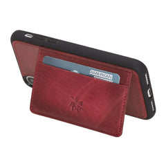 Funda tipo billetera de cuero Pisa Snap On con soporte para iPhone XS