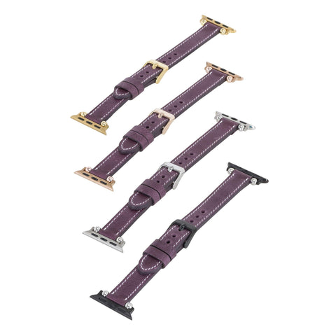 Correa delgada de cuero Foggia para Apple Watch