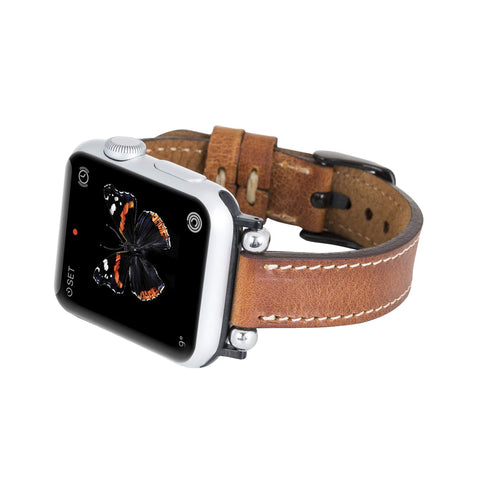 Correa delgada de cuero Foggia para Apple Watch