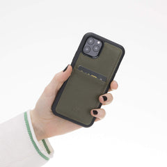 Funda tipo billetera de cuero Capri Snap On para iPhone 11 Pro