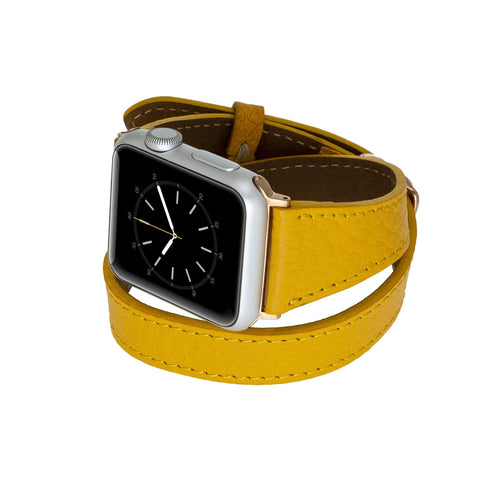 Correa de cuero Serena con doble envoltura para Apple Watch