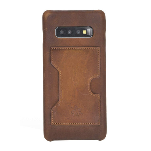Funda tipo billetera de cuero con bloqueo RFID Florence para Samsung Galaxy S10 Plus