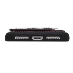 Funda tipo billetera de cuero Pisa Snap On con soporte para iPhone XS