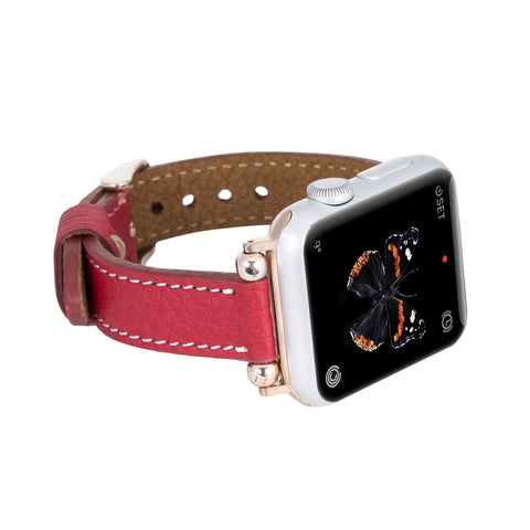 Correa delgada de cuero Foggia para Apple Watch