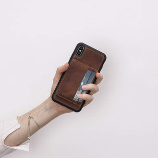 Pisa Snap On Leather Wallet Case with Stand for iPhone XS Max
