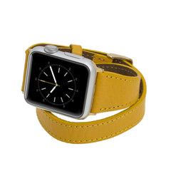 Serena Leather Double Wrap Band Strap for Apple Watch