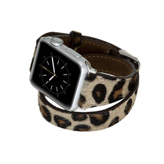 Serena Leather Double Wrap Band Strap for Apple Watch