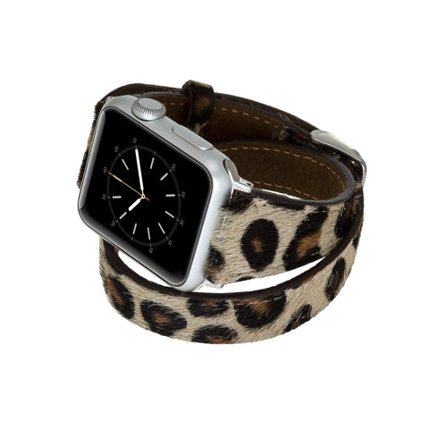 Correa de cuero Serena con doble envoltura para Apple Watch